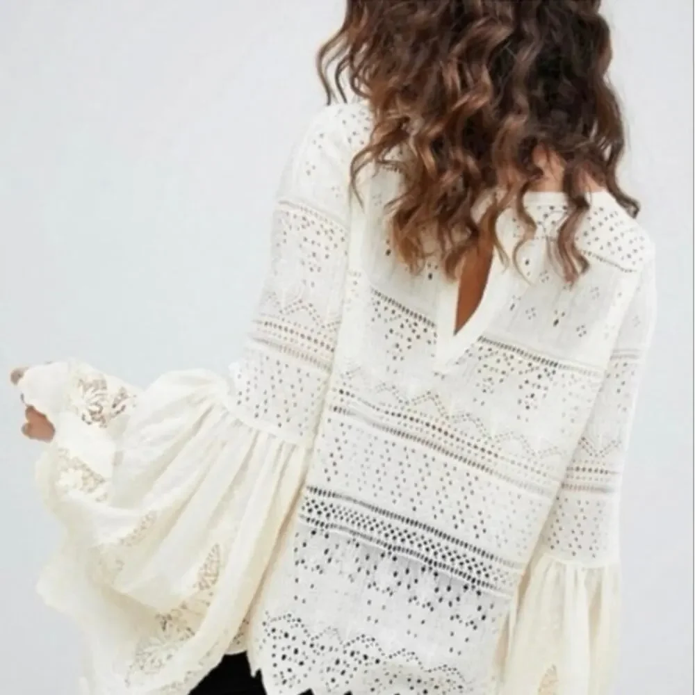 Free People Once Upon A Time Lace Blouse